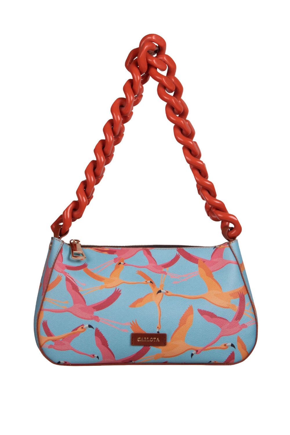 Flamingo Baguette Shoulder Bag