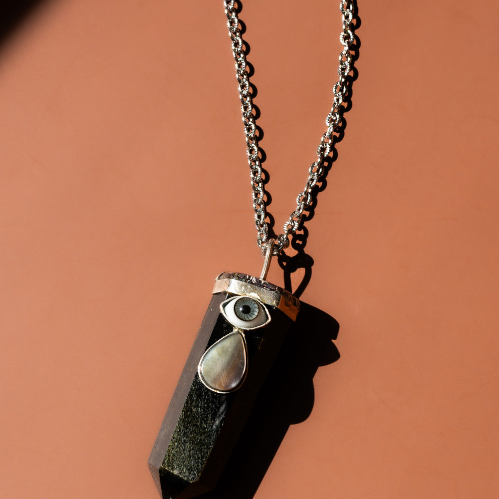 
                      
                        Obsidian 'Lagrimas' Prism Necklace
                      
                    