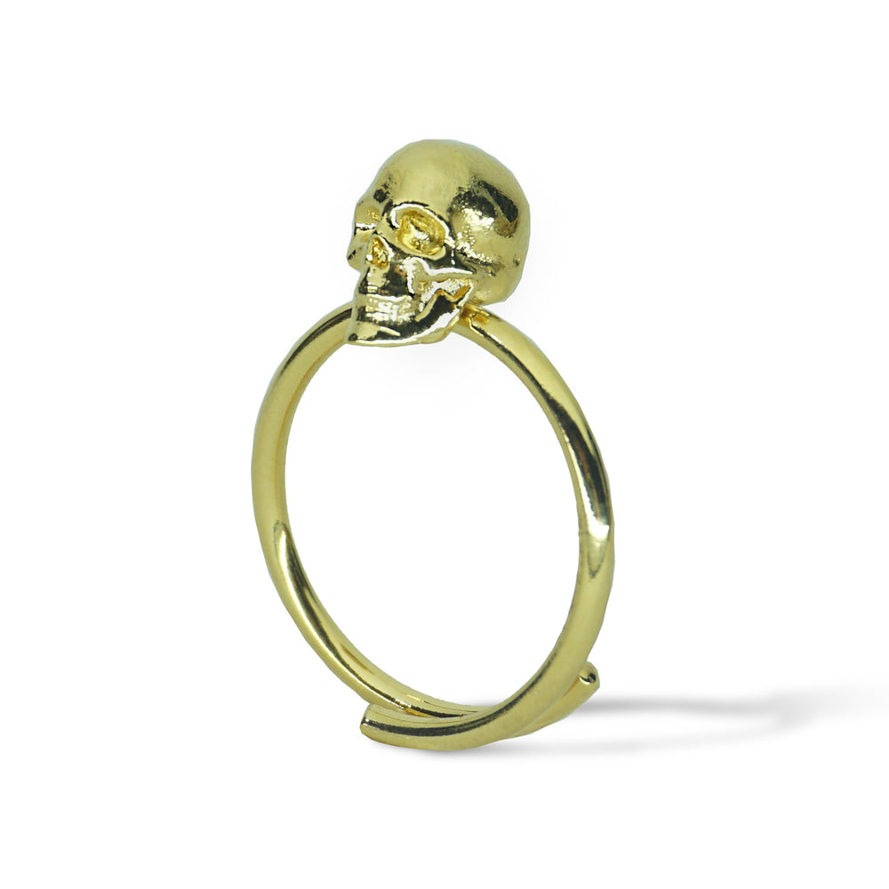 Mini Golden Skull Ring