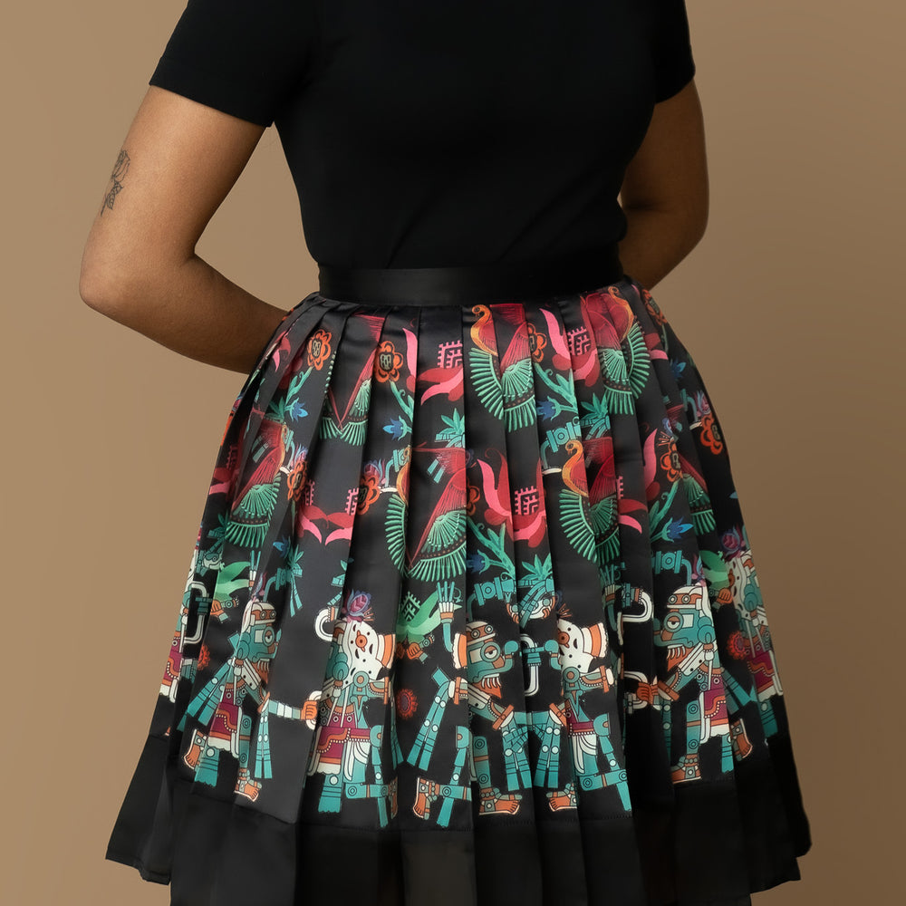 
                      
                        Black Amate Pleated Skirt
                      
                    