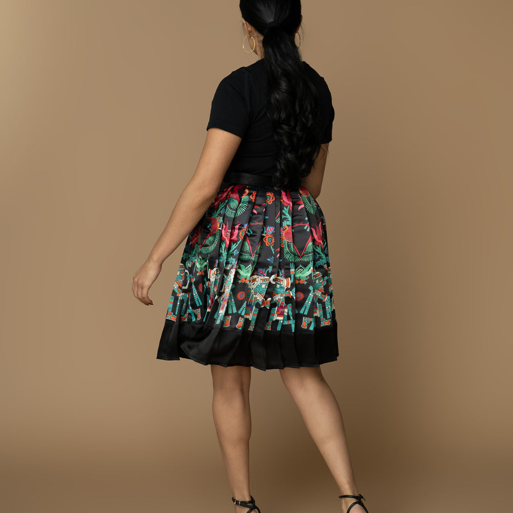 
                      
                        Black Amate Pleated Skirt
                      
                    