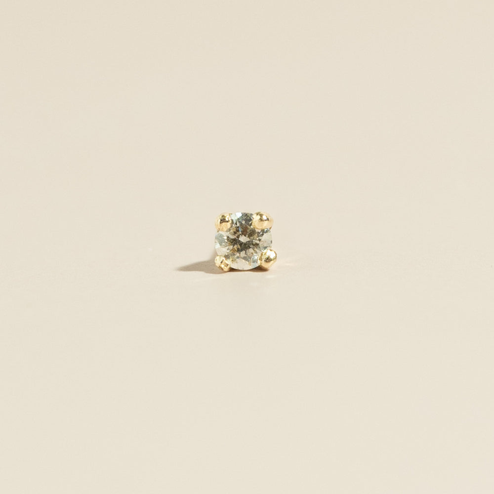 14K Diamond Stud