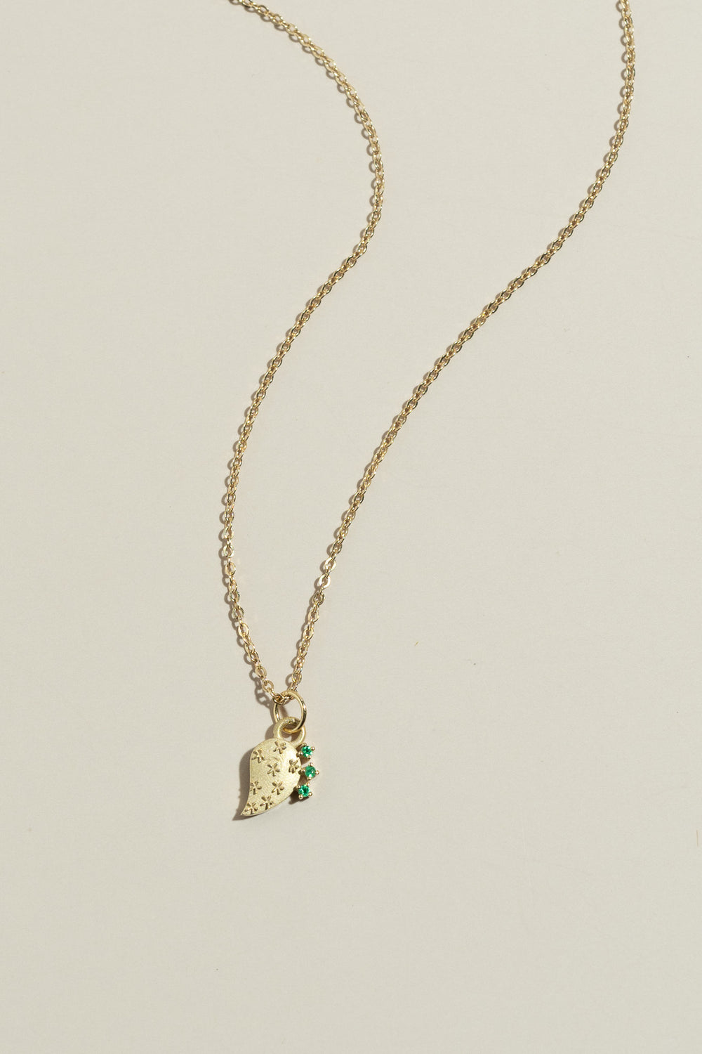 14K Emerald Tuna Y Nopal Necklace