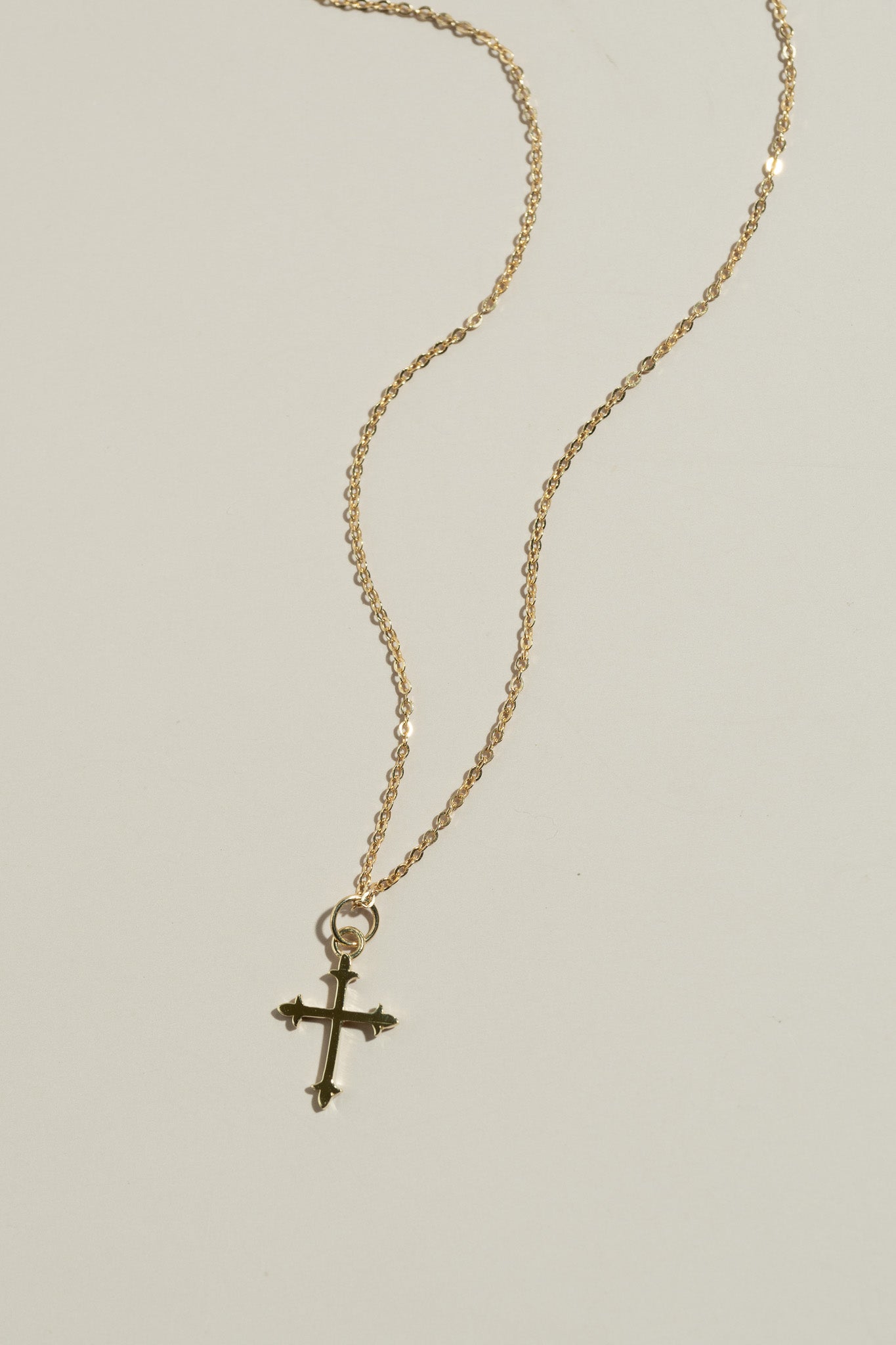 14K Fleury Cross Necklace