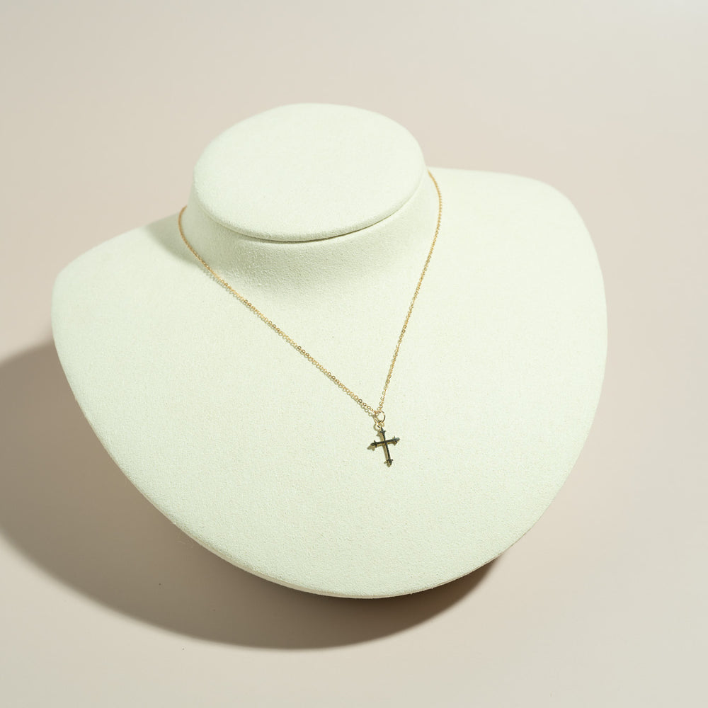 
                      
                        14K Fleury Cross Necklace
                      
                    