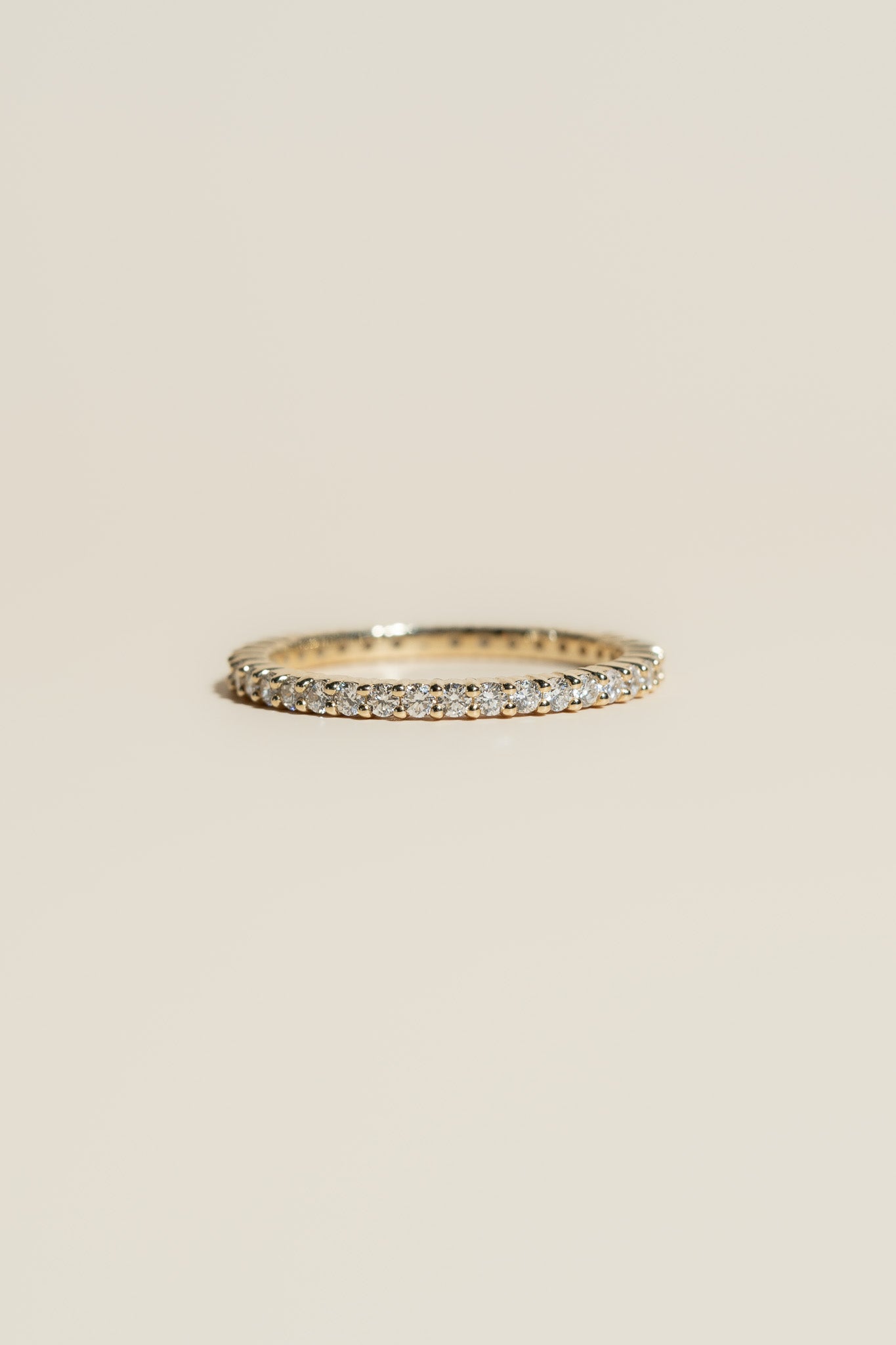 14K White Diamond Eternity Band