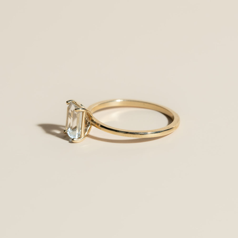 
                      
                        14K Emerald Cut Topaz Ring
                      
                    