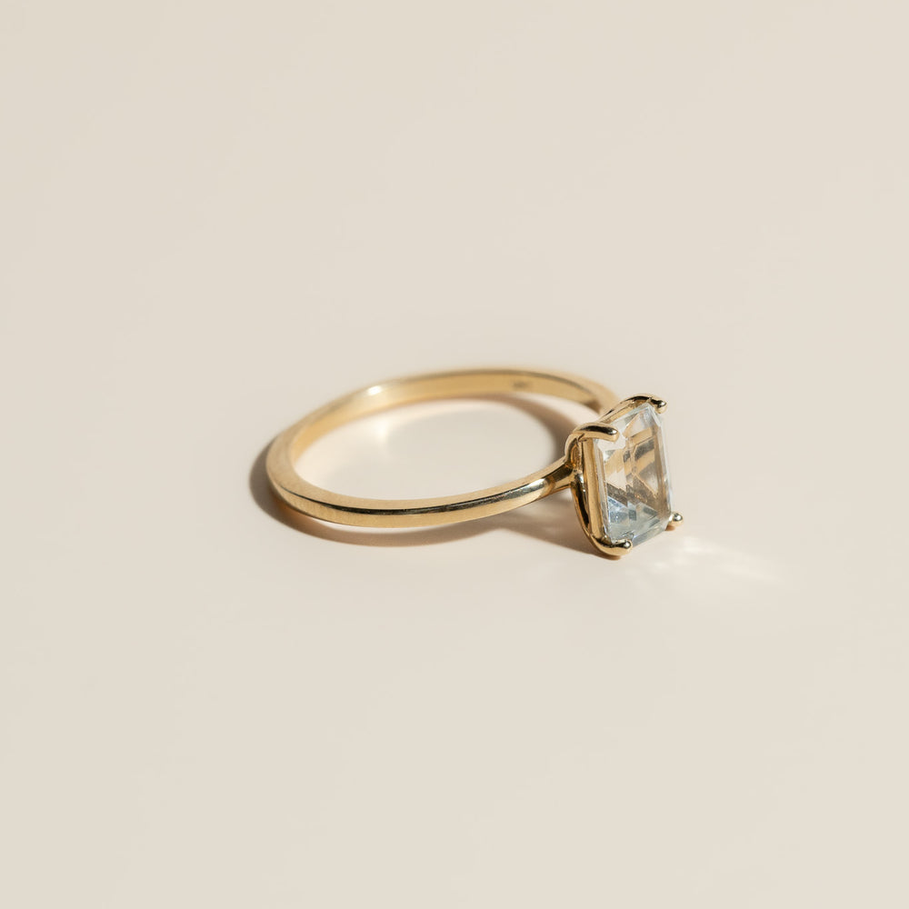 
                      
                        14K Emerald Cut Topaz Ring
                      
                    