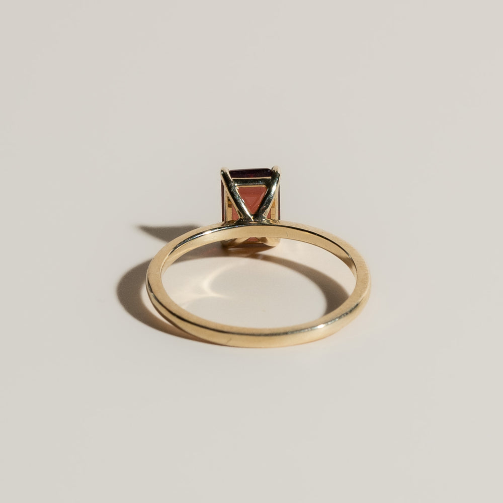 
                      
                        14K Emerald Cut Garnet Ring
                      
                    