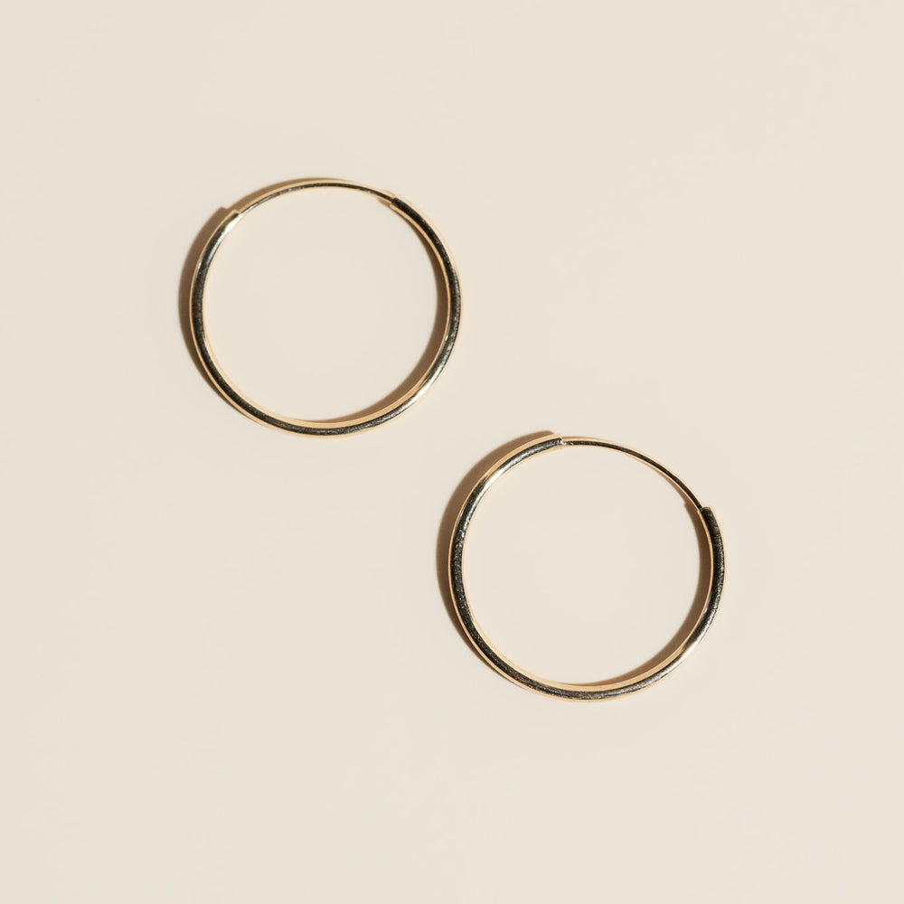 
                      
                        14K Gold Hoops 16mm
                      
                    