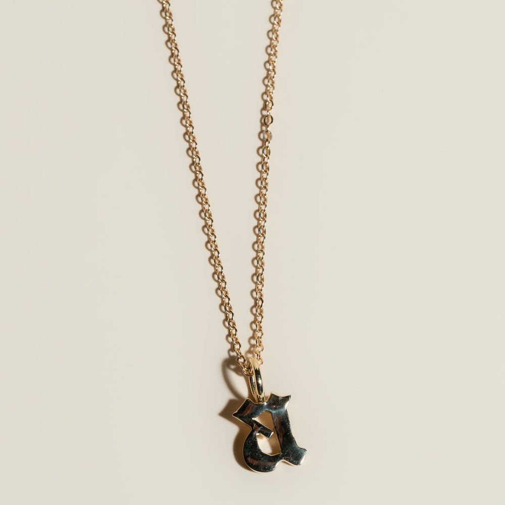 
                      
                        14K Old English Initial Necklace
                      
                    