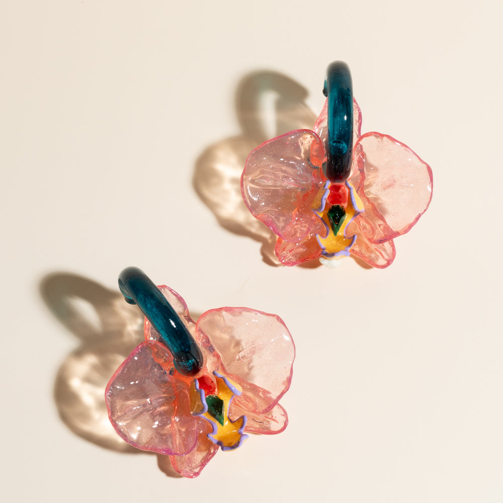 
                      
                        Pink Orchid Drop Earrings
                      
                    