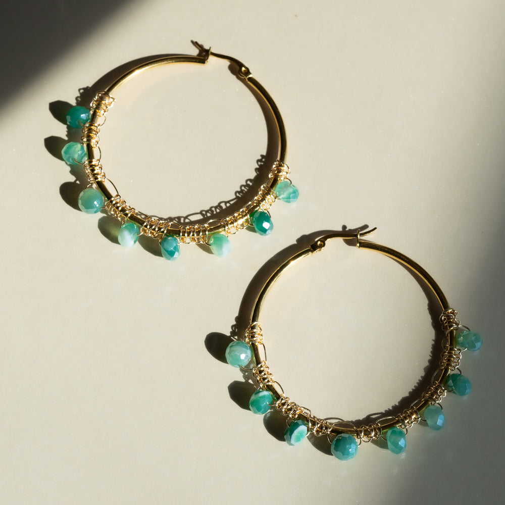 
                      
                        Aqua Hoop Earrings
                      
                    