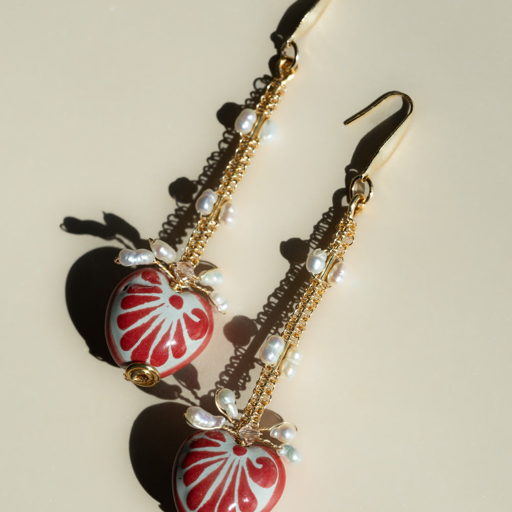 
                      
                        Corazón Talavera Drop Earrings
                      
                    