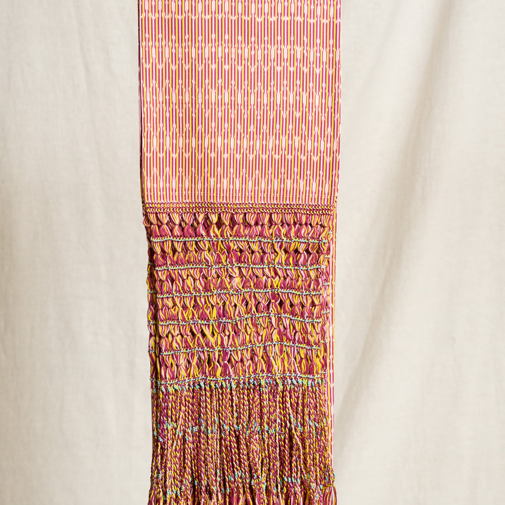 Large Beaded Rebozo - Mandarin