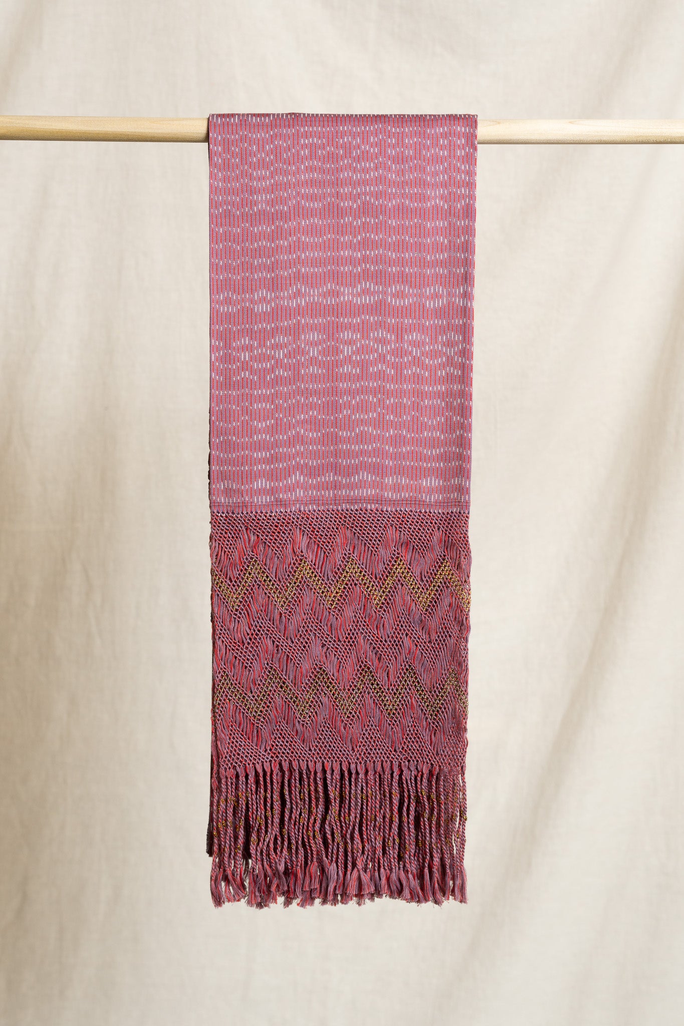 Large Beaded Rebozo - Mauve