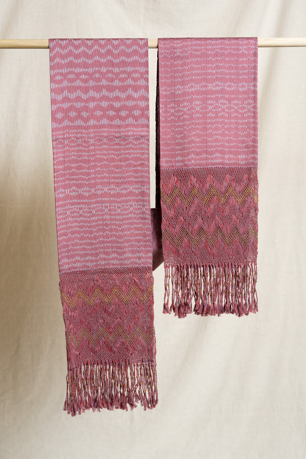 Large Beaded Rebozo - Mauve