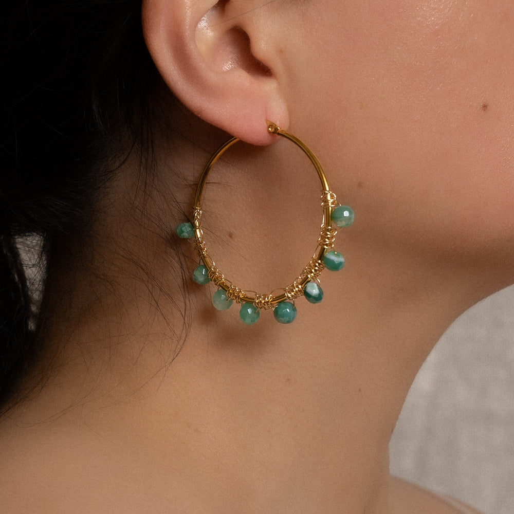 
                      
                        Aqua Hoop Earrings
                      
                    