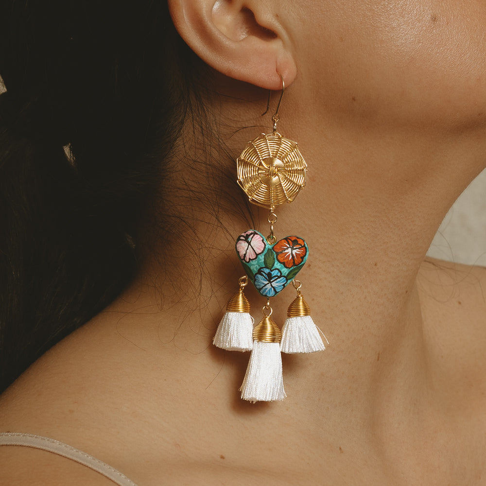 'Anahi' Copal Tassel Earrings