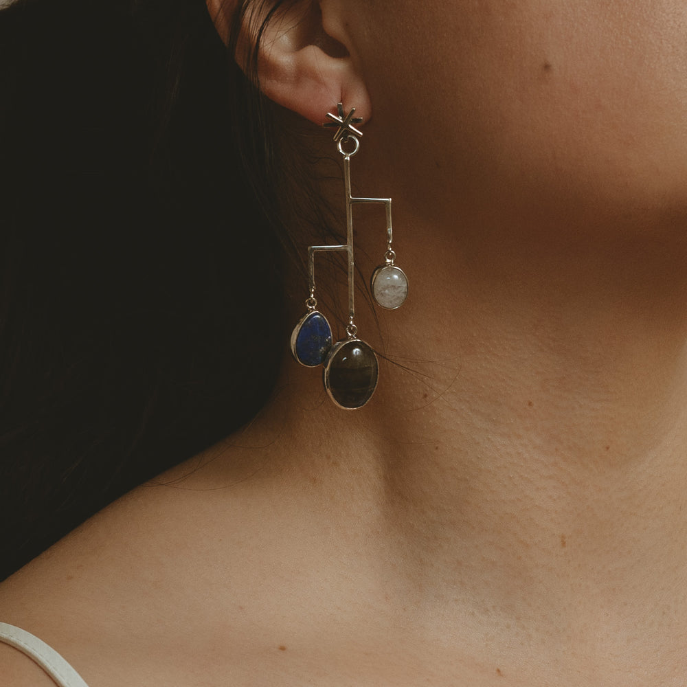 
                      
                        Trio Azul Mobile Earrings
                      
                    