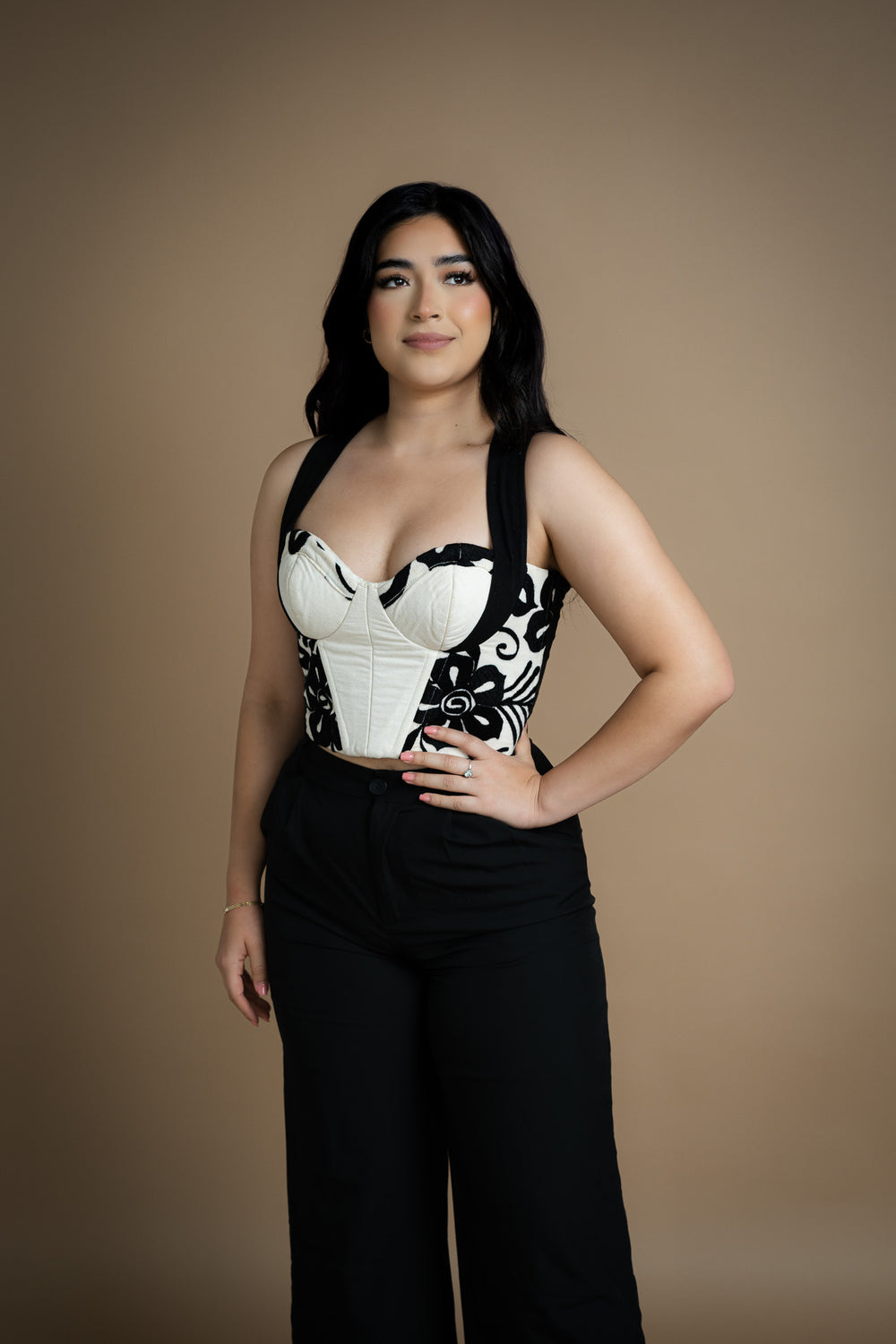 Flores Embroidered Bustier