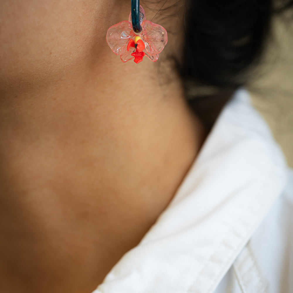 
                      
                        Pink Orchid Drop Earrings
                      
                    