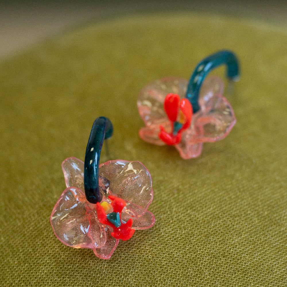 
                      
                        Pink Orchid Drop Earrings
                      
                    