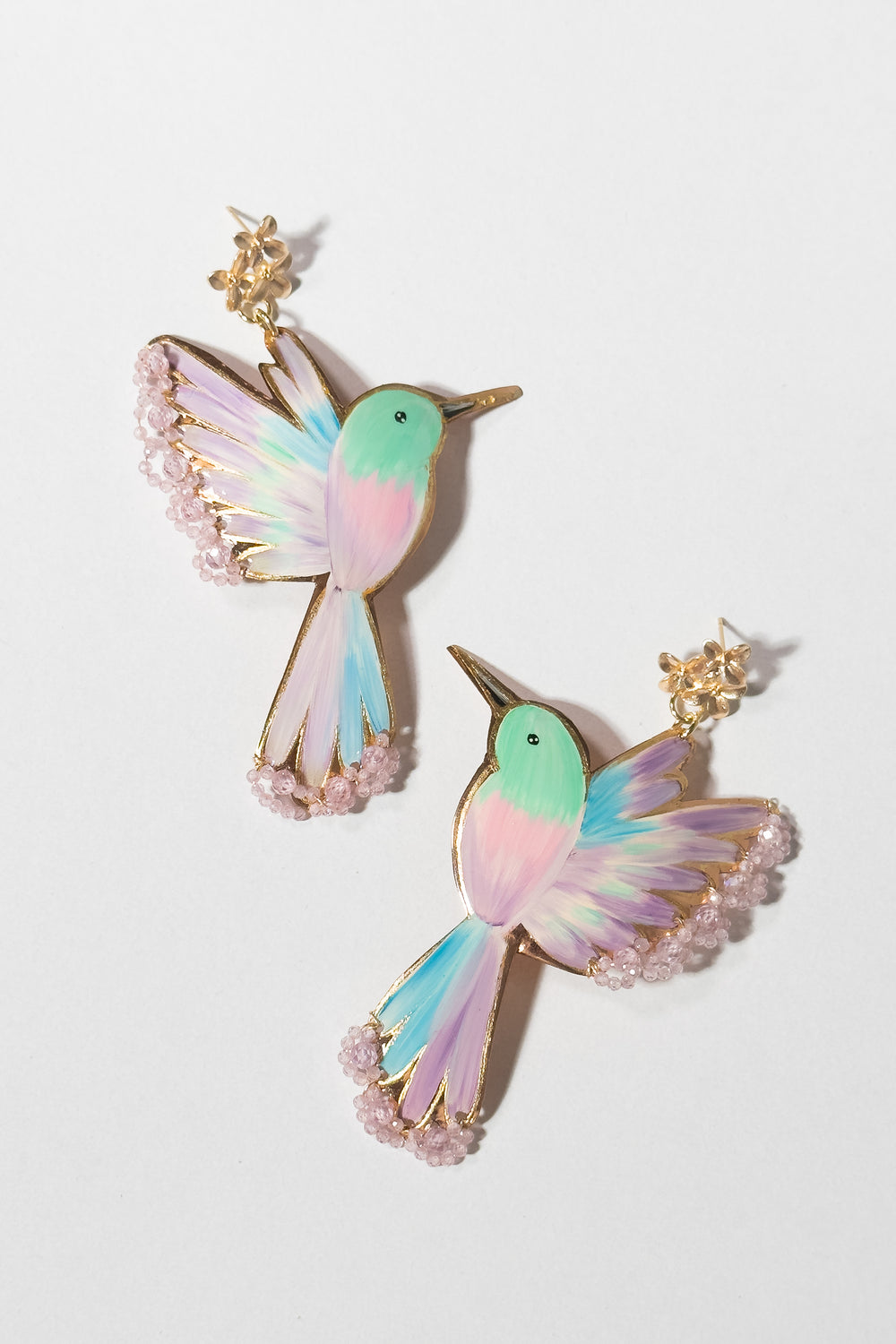 Pastel Colibrí Drop Earrings