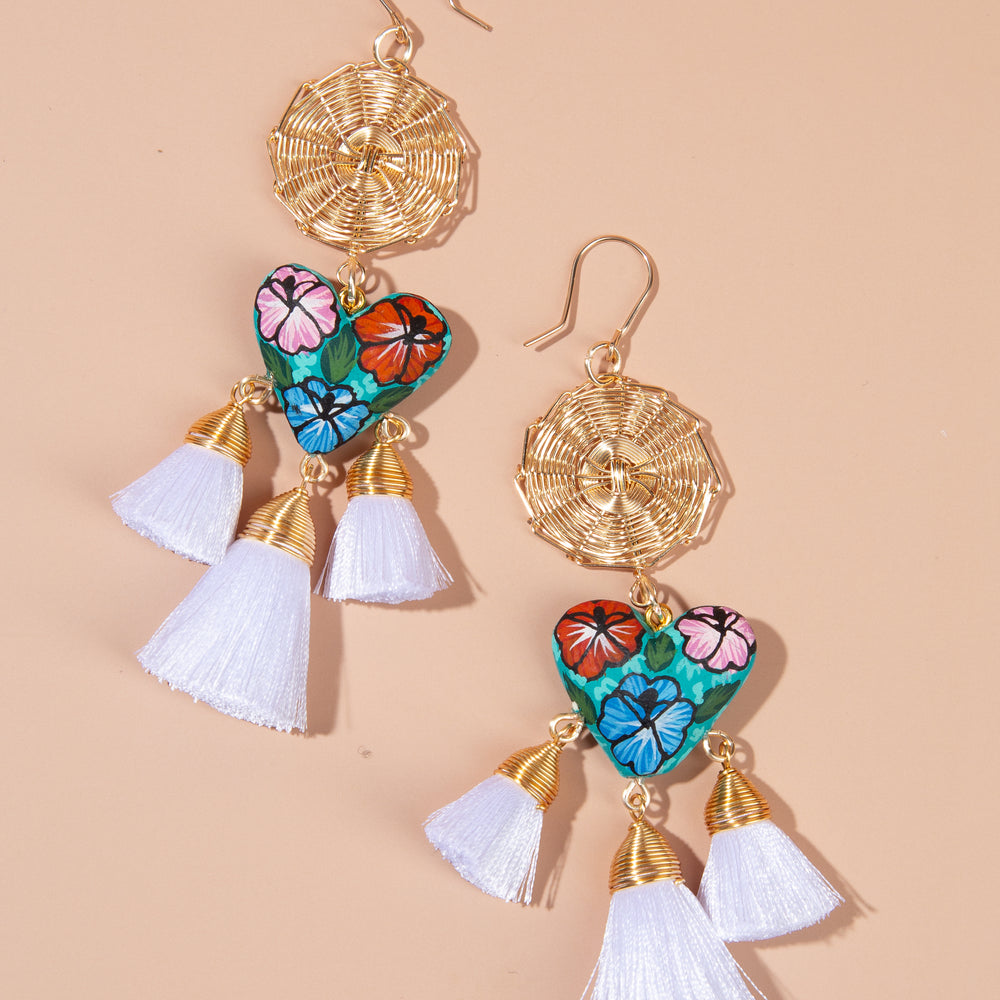 'Anahi' Copal Tassel Earrings