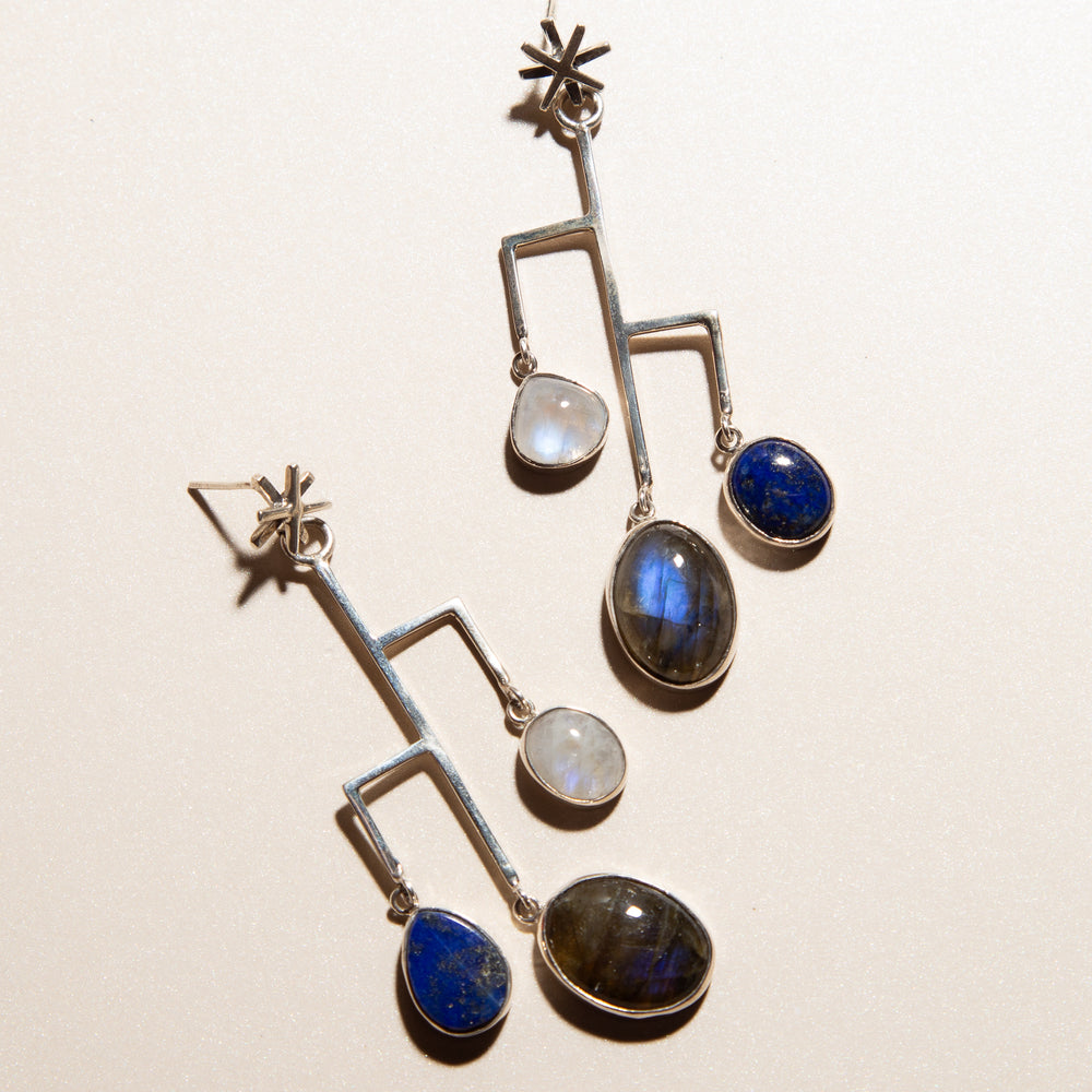 
                      
                        Trio Azul Mobile Earrings
                      
                    