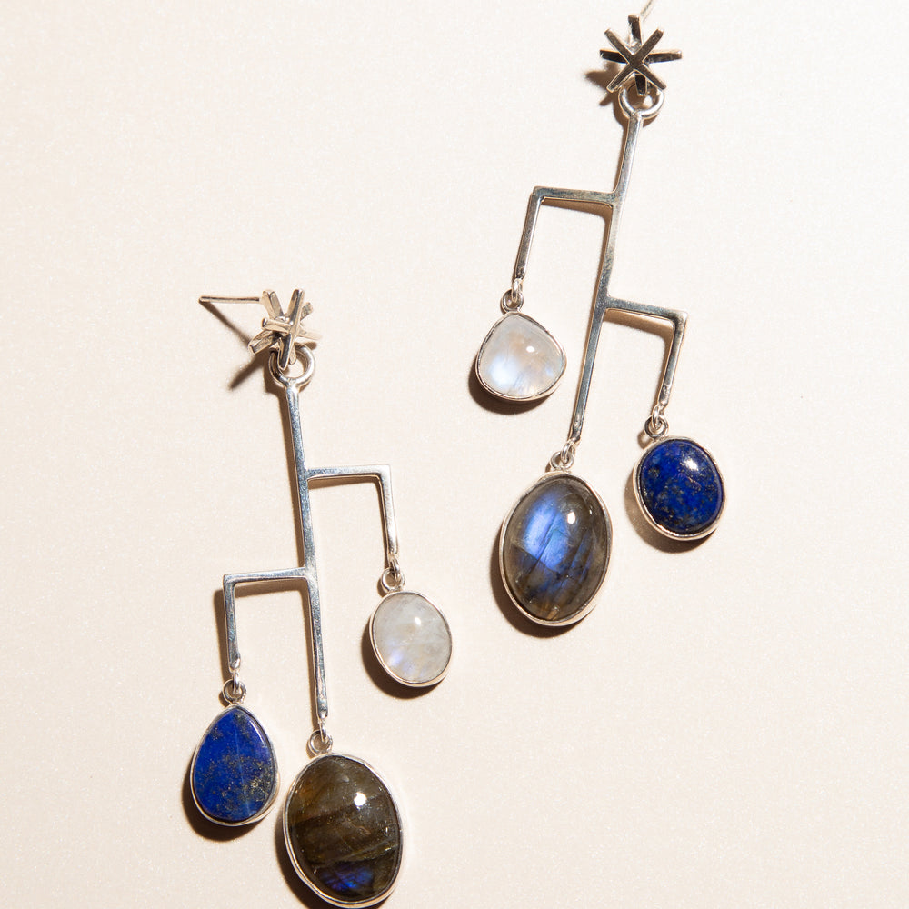 
                      
                        Trio Azul Mobile Earrings
                      
                    