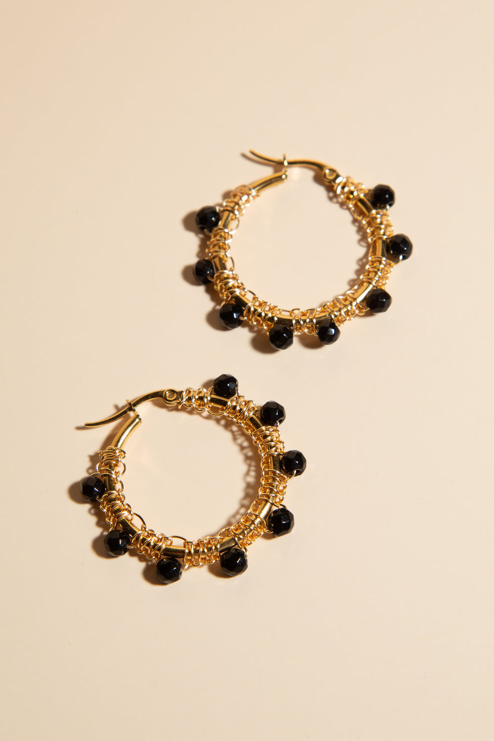 Black Hoop Earrings