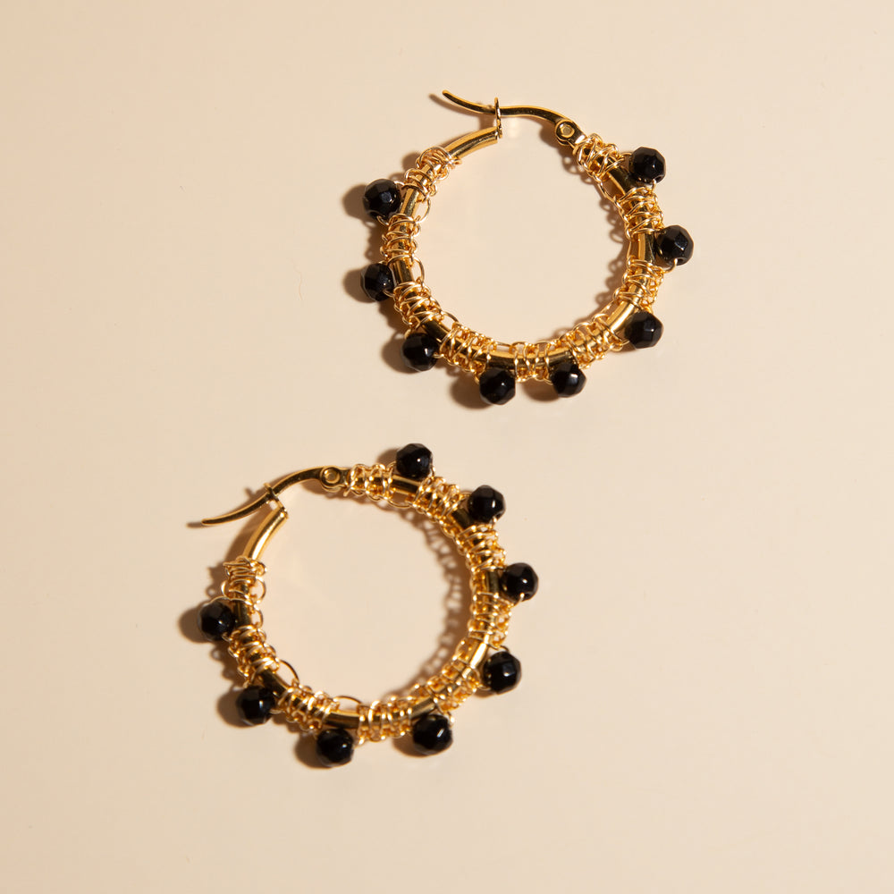 
                      
                        Black Hoop Earrings
                      
                    