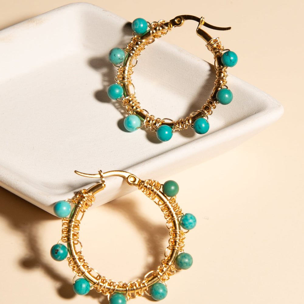 
                      
                        Turquoise Hoop Earrings
                      
                    