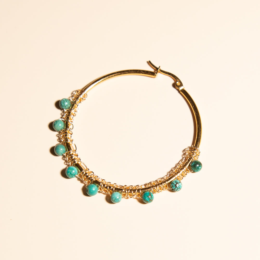 
                      
                        Turquoise Hoop Earrings
                      
                    