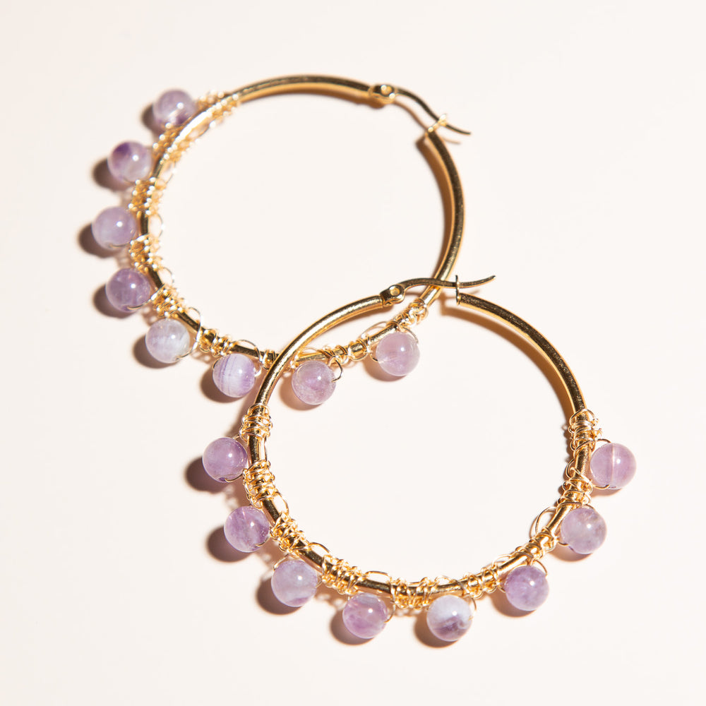 Lila Hoop Earrings