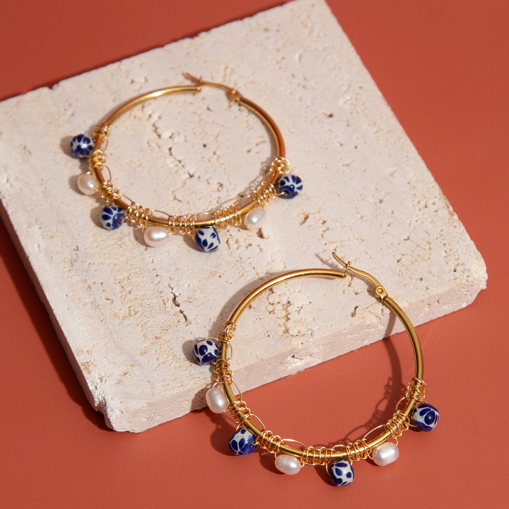 Talavera Hoop Earrings