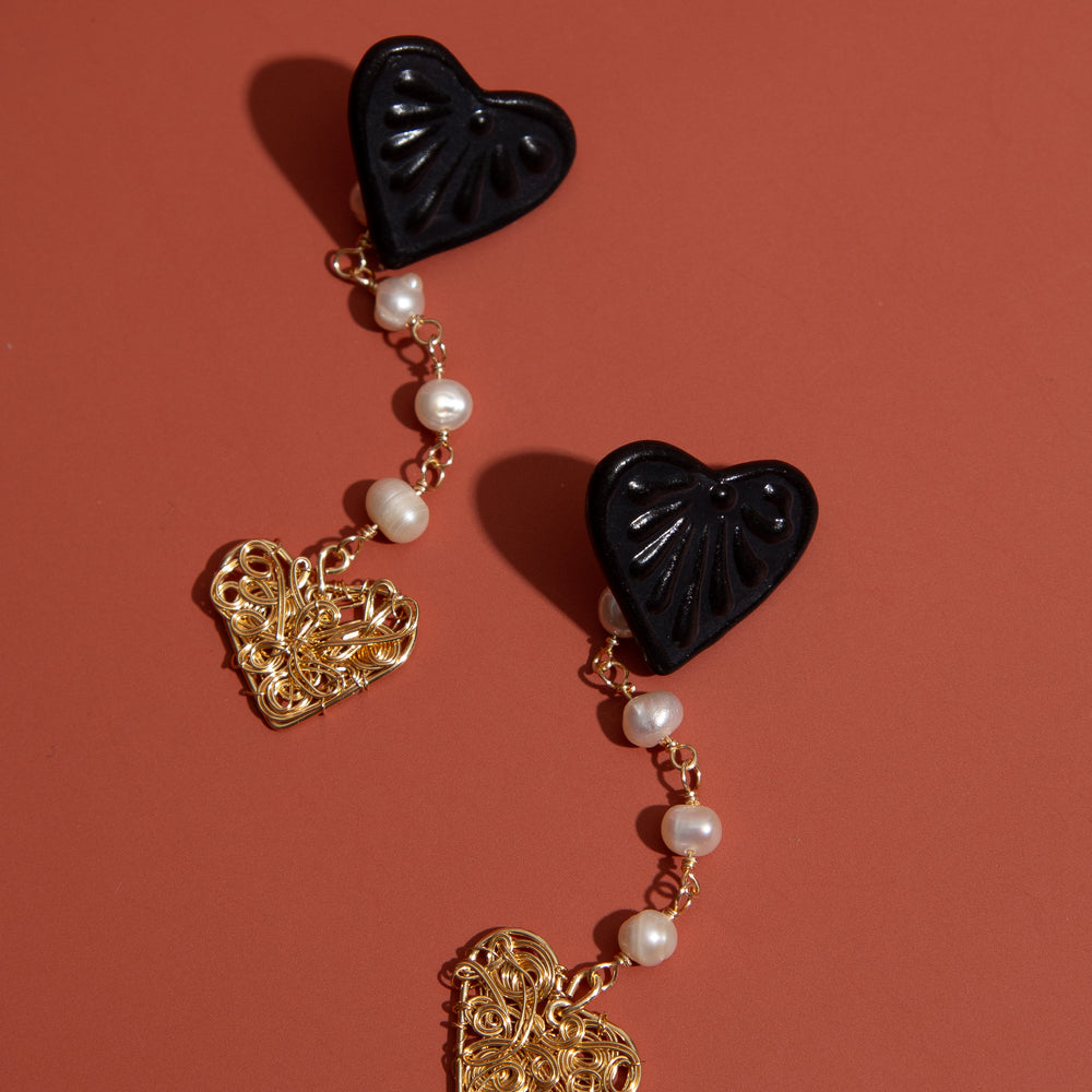 Corazón Talavera Drop Earrings