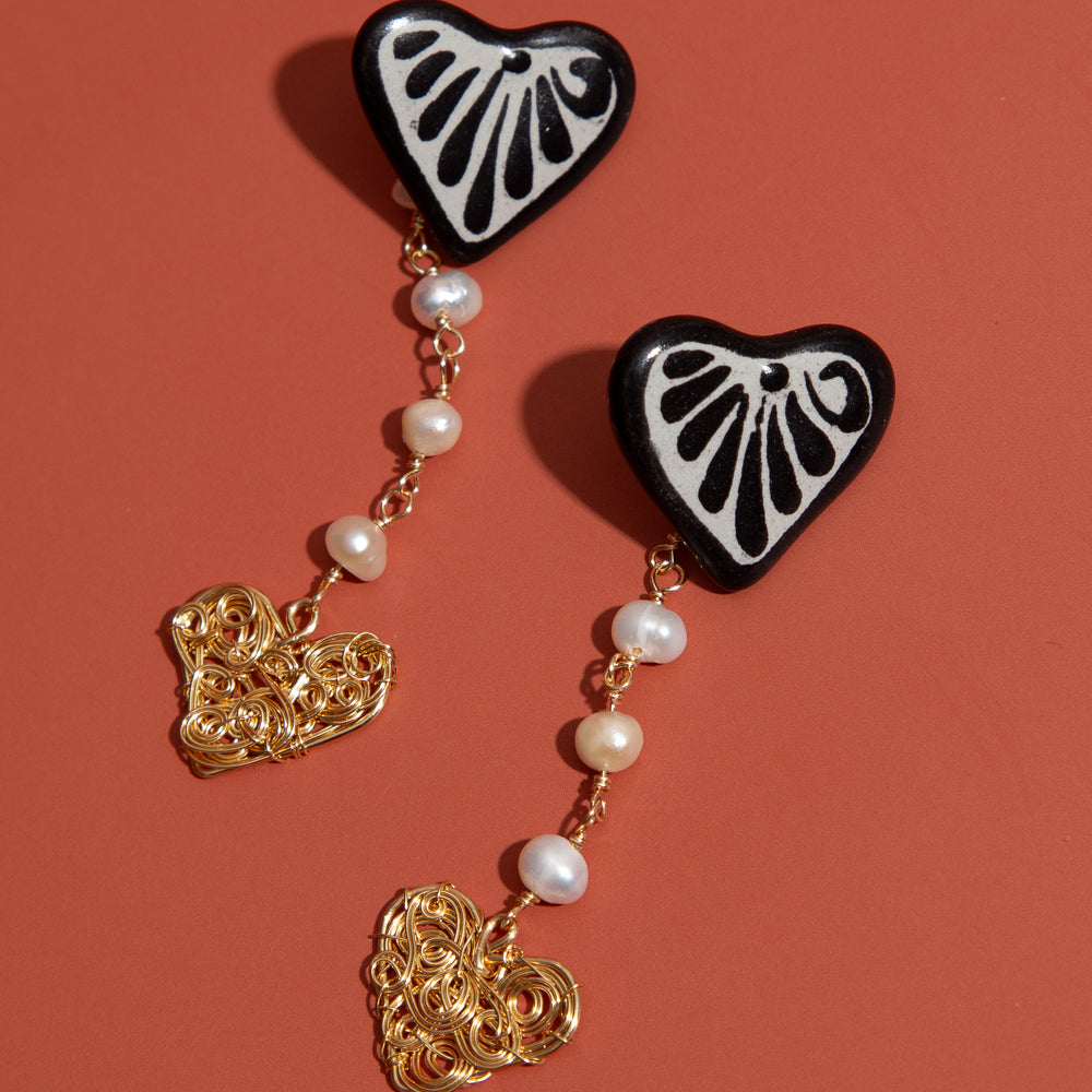 
                      
                        Corazón Talavera Drop Earrings
                      
                    