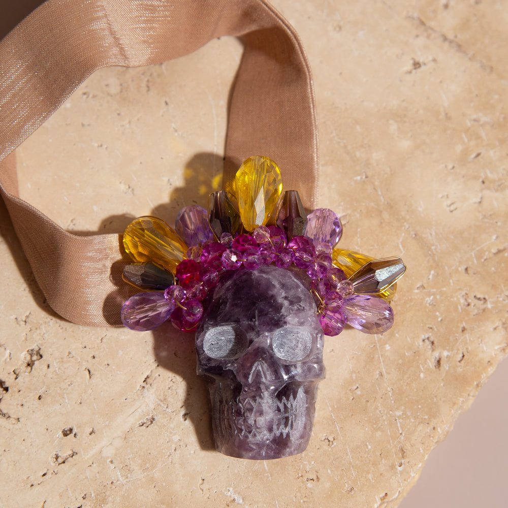 
                      
                        Large Amethyst Skull Necklace
                      
                    