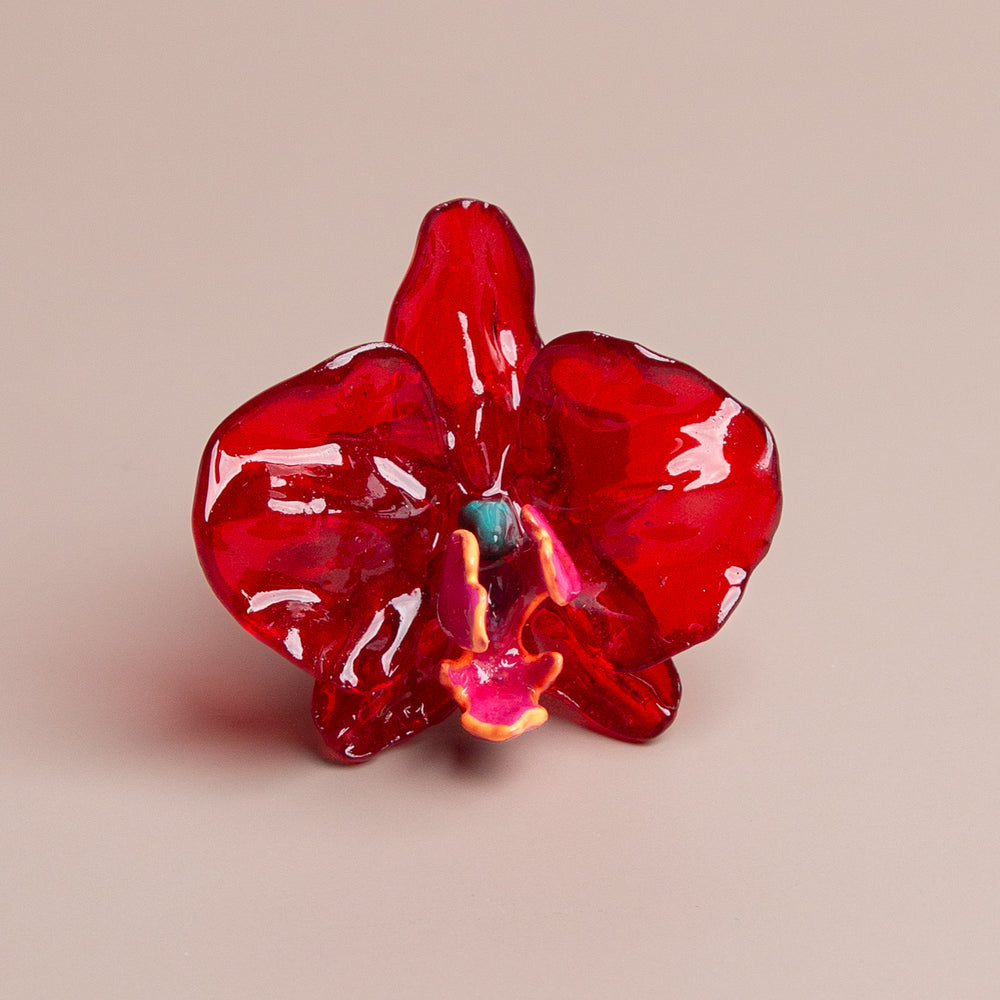 
                      
                        Red Orchid Medium Ring
                      
                    