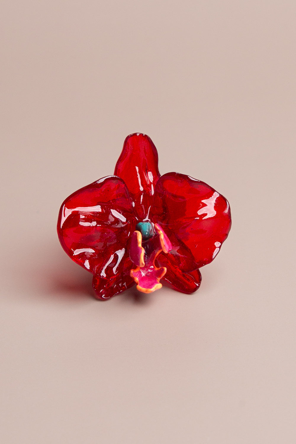 Red Orchid Medium Ring