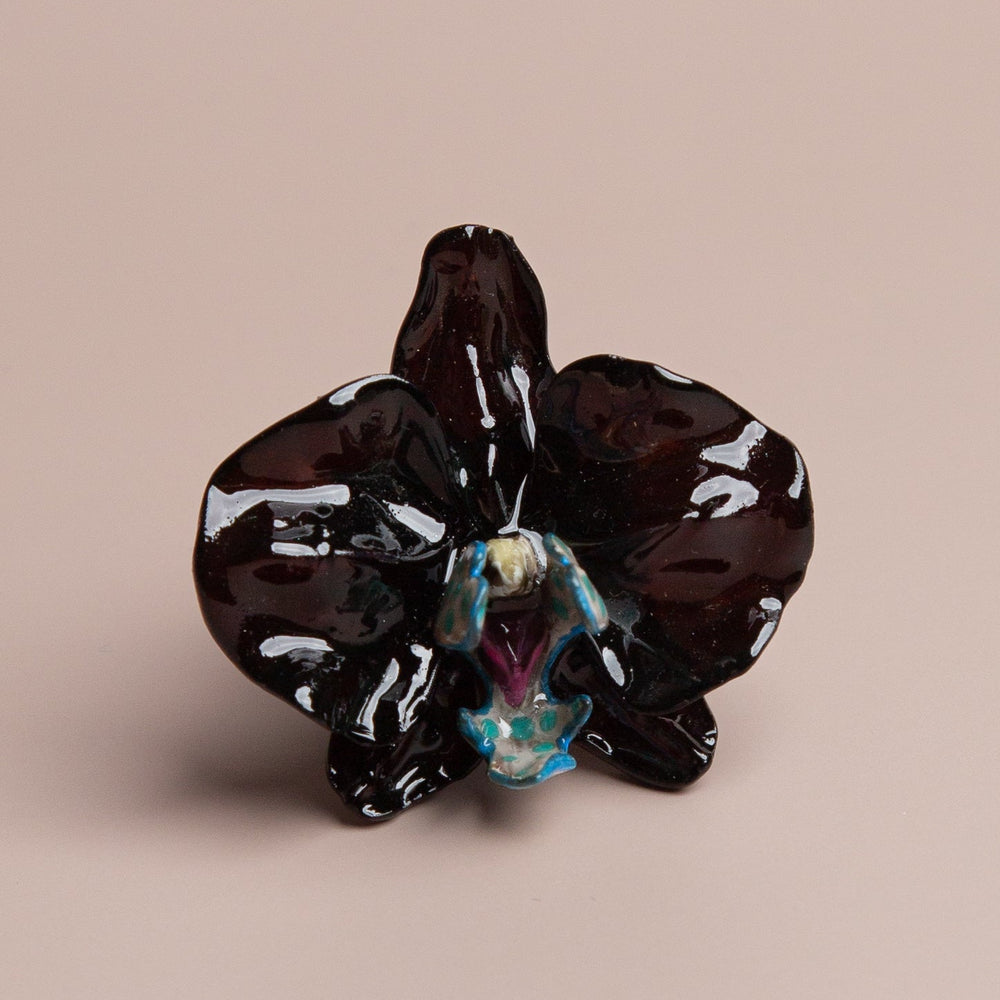 Black Orchid Medium Ring