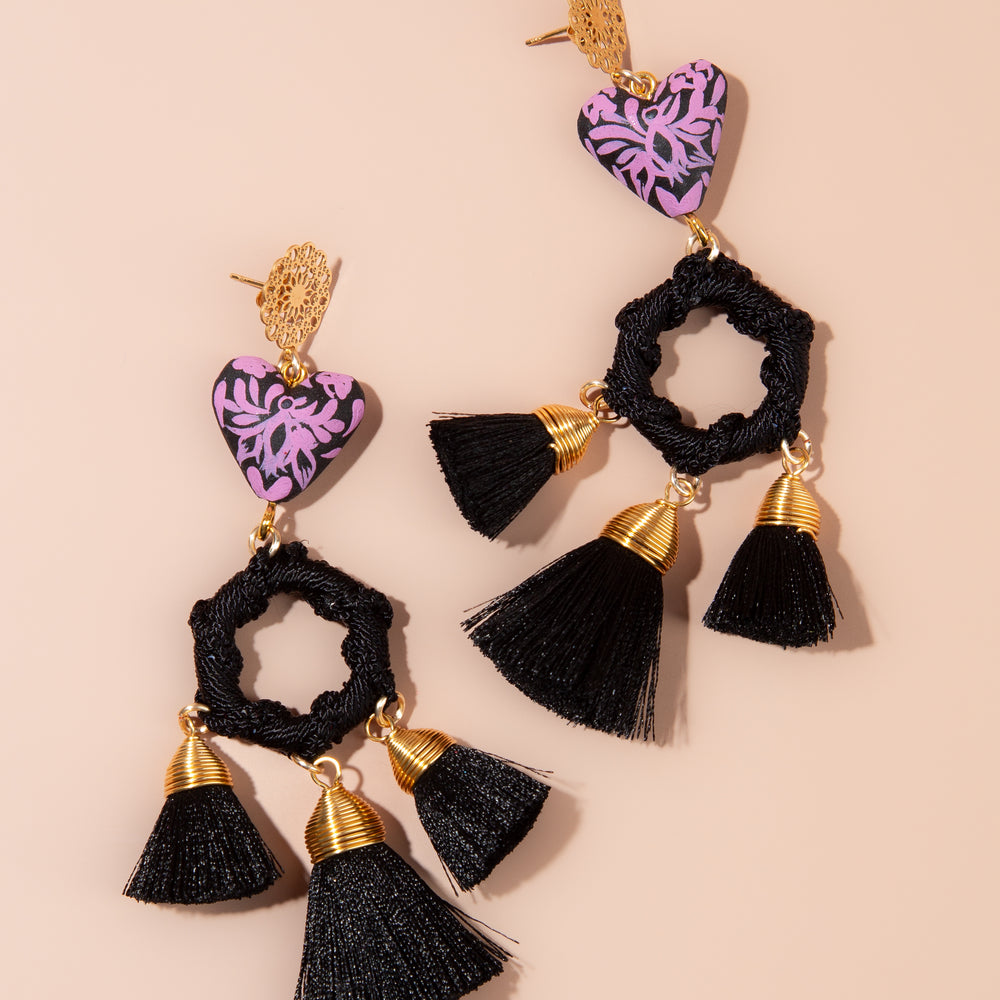 'Lilia' Copal Drop Earrings