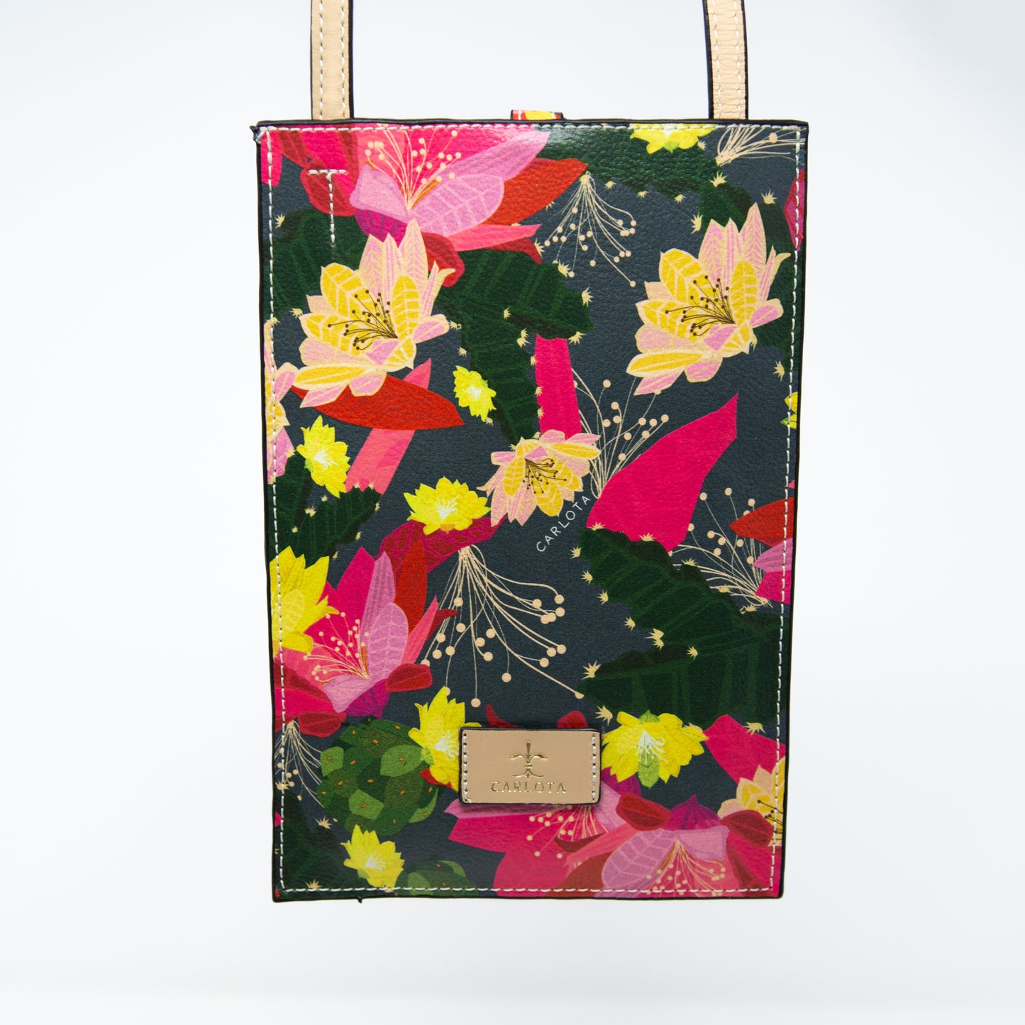 Flor de Pitaya Mexican Leather Crossbody