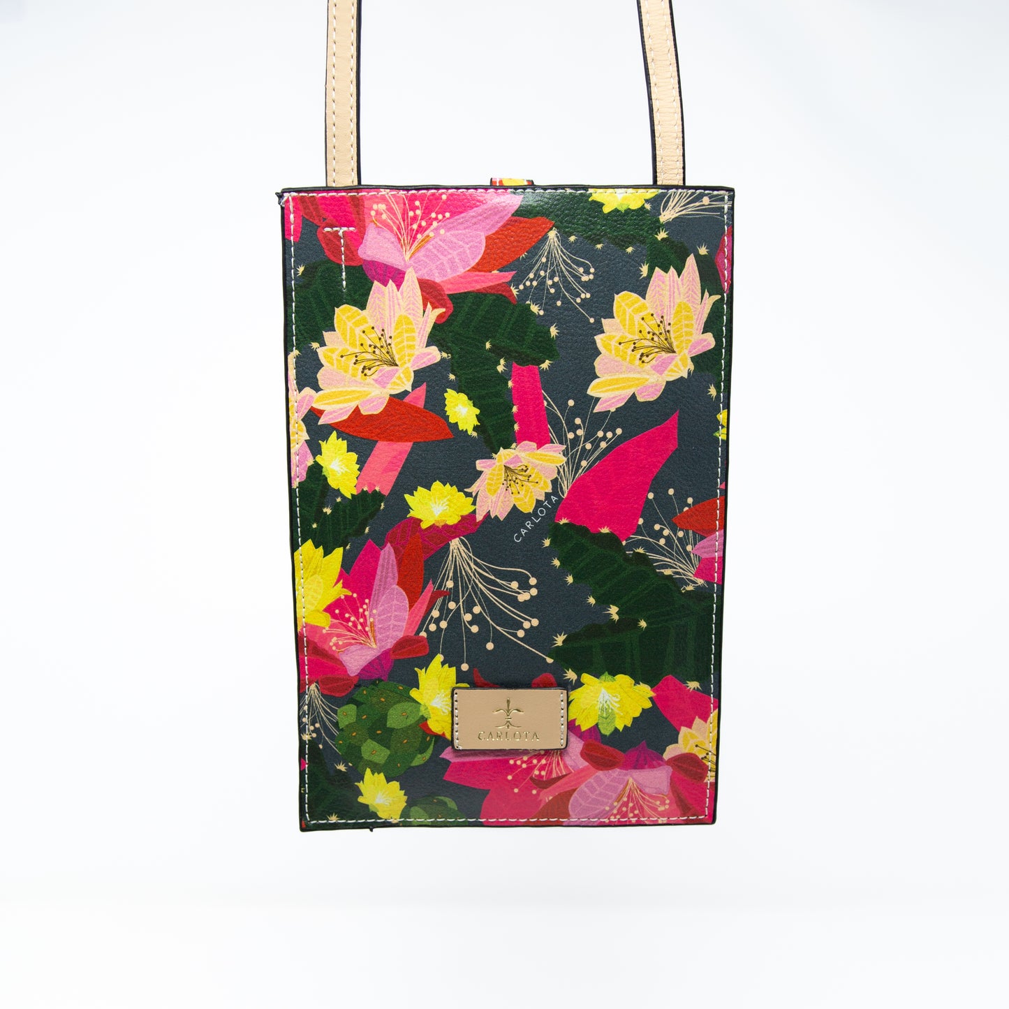 Flor de Pitaya Mexican Leather Crossbody