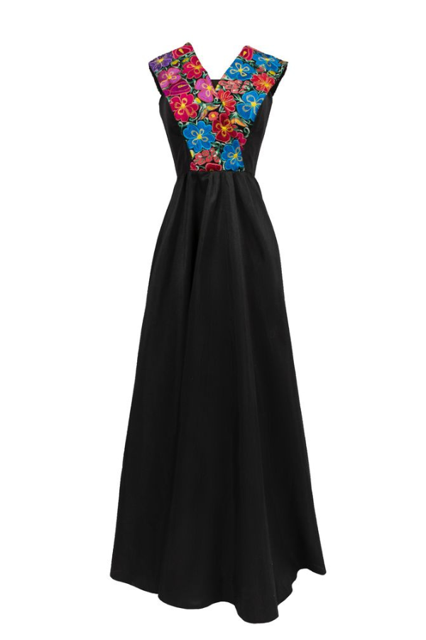 Flores Oaxaca Embroidered Dress