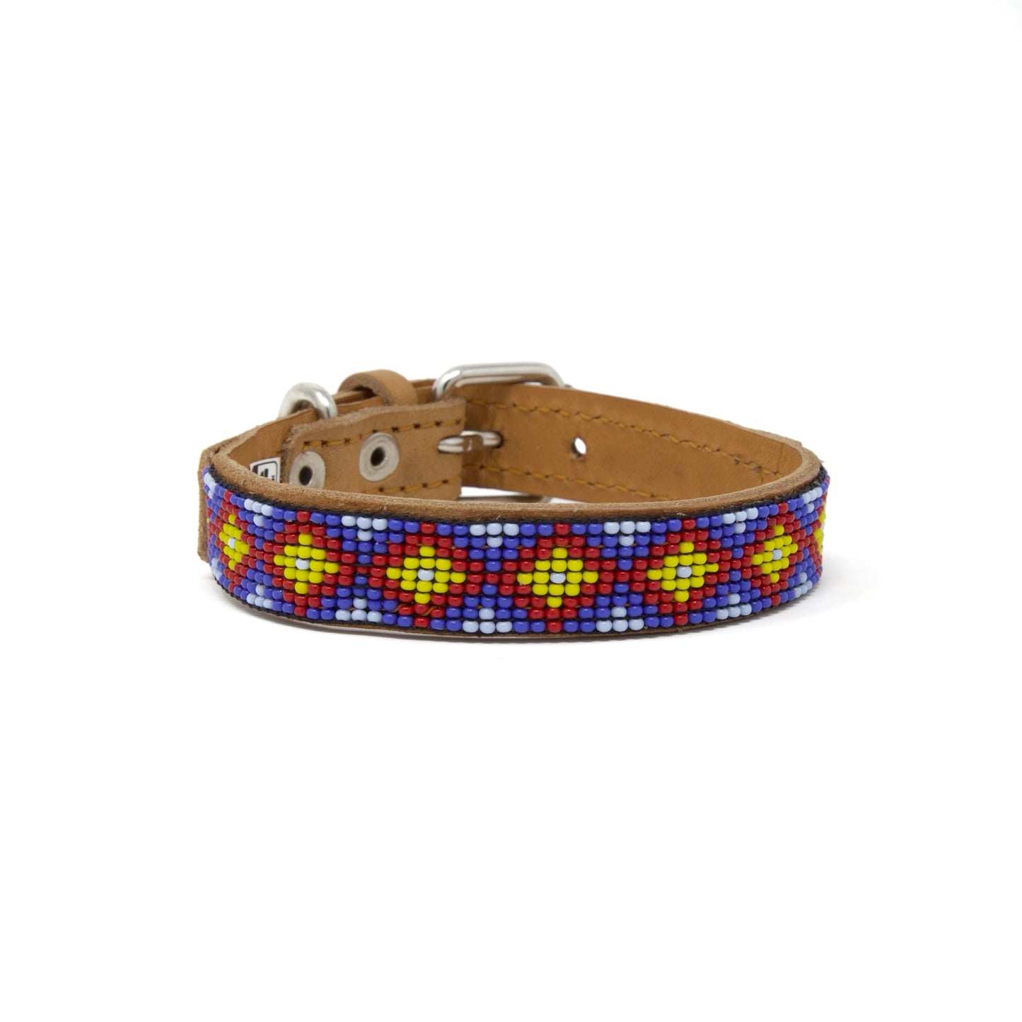 Diamond Beaded Handmade Leather Collar & Leash Set - Mini